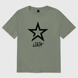 Футболка оверсайз женская Lidia - star, цвет: авокадо