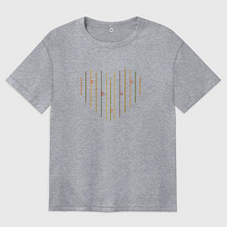 Женская футболка оверсайз Весна на сердце