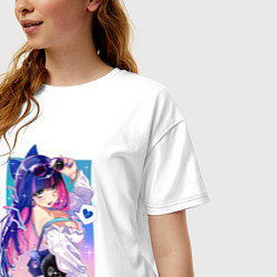 Футболка оверсайз женская Panty and Stocking with garterbelt, цвет: белый — фото 2