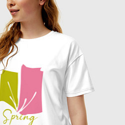 Футболка оверсайз женская Spring, цвет: белый — фото 2