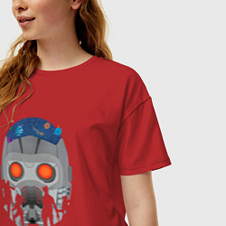 Футболка оверсайз женская Star lord, цвет: красный — фото 2