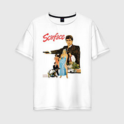 Футболка оверсайз женская Scarface: Герои фильма, цвет: белый