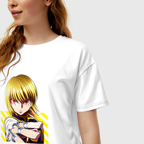 Женская футболка оверсайз Хантер Курапика / Белый – фото 3