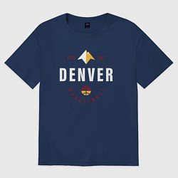 Футболка оверсайз женская Denver basketball 1967, цвет: тёмно-синий
