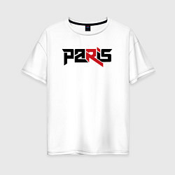 Футболка оверсайз женская Paris, цвет: белый