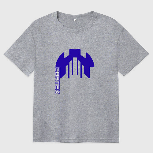 Женская футболка оверсайз Cortex синий aneurism iv / Меланж – фото 1