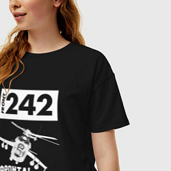 Футболка оверсайз женская Front 242 - фронта, цвет: черный — фото 2