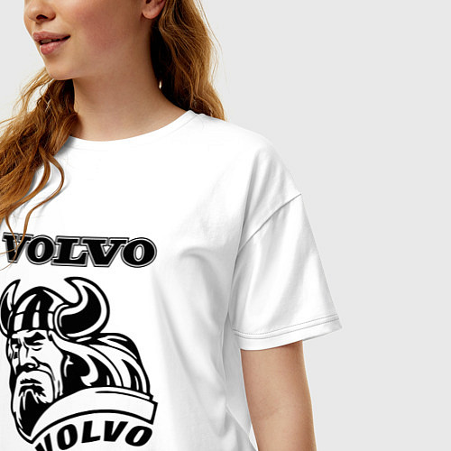 Женская футболка оверсайз Volvo viking / Белый – фото 3