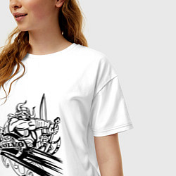 Футболка оверсайз женская Вольво viking, цвет: белый — фото 2