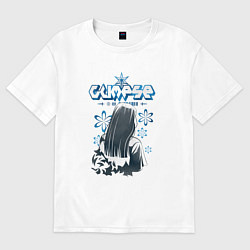 Футболка оверсайз женская Glimse,Y2K стиль, цвет: белый