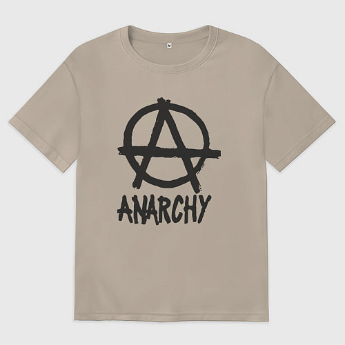 Женская футболка оверсайз Анархист / Миндальный – фото 1