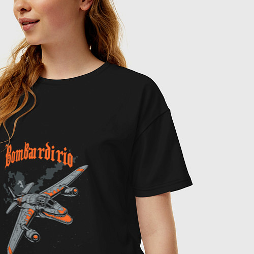 Женская футболка оверсайз Бомбардирио / Черный – фото 3