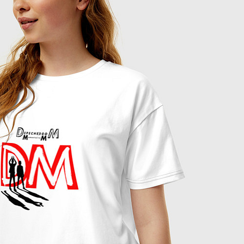 Женская футболка оверсайз Depeche Mode - Memento Mori Fletch rip / Белый – фото 3