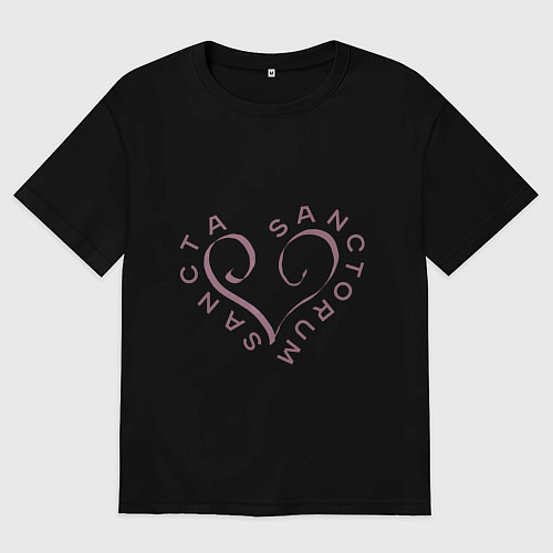 Женская футболка оверсайз Святая святых / Черный – фото 1