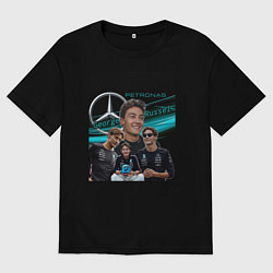 Футболка оверсайз женская Джордж Рассел, цвет: черный