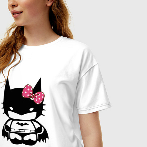 Женская футболка оверсайз Batgirl / Белый – фото 3