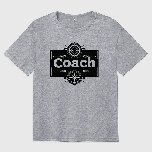 Женская футболка оверсайз Коуч стимпанк / Меланж – фото 1