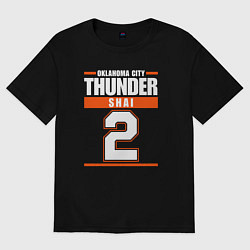 Футболка оверсайз женская Shai - Oklahoma Thunder, цвет: черный