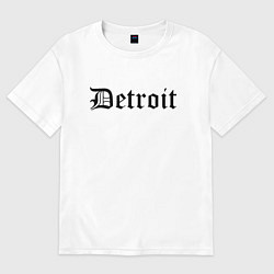 Футболка оверсайз женская Detroit Michigan - USA, цвет: белый