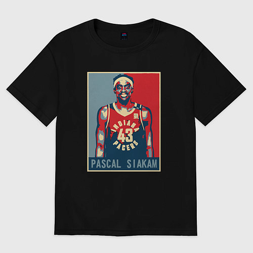 Женская футболка оверсайз Pascal Siakam / Черный – фото 1