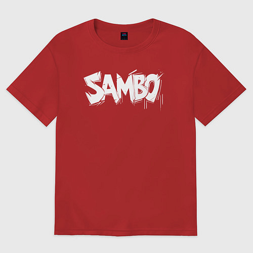 Женская футболка оверсайз Самбо граффити / Красный – фото 1