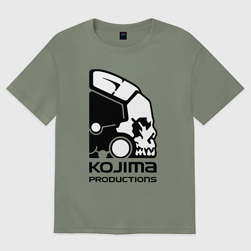 Женская футболка оверсайз Kojima produktions logo / Авокадо – фото 1