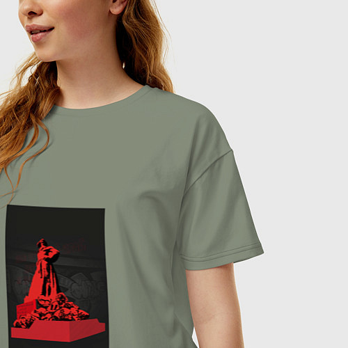 Женская футболка оверсайз Сказ об Урале / Авокадо – фото 3