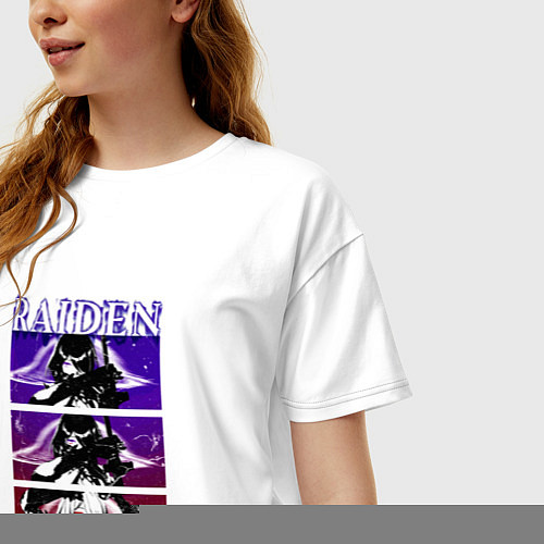 Женская футболка оверсайз Raiden Bosenmori Mei White / Белый – фото 3