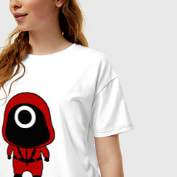 Футболка оверсайз женская Boy squid game, цвет: белый — фото 2