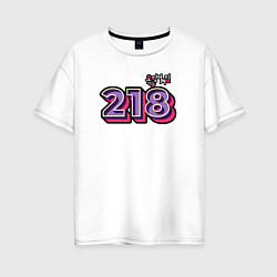 Женская футболка оверсайз Игрок 218