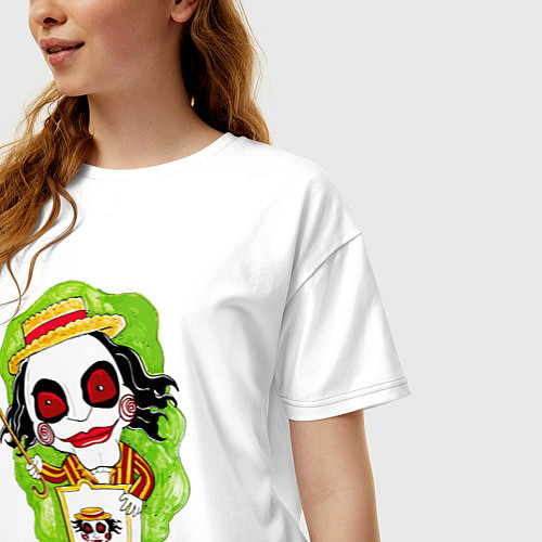 Женская футболка оверсайз Пила весельчак / Белый – фото 3