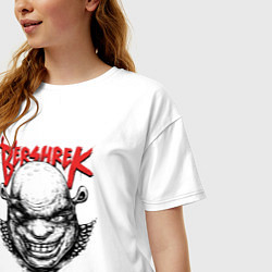 Футболка оверсайз женская Берсерк Шрек, цвет: белый — фото 2