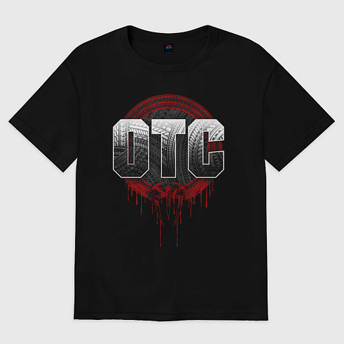 Женская футболка оверсайз Roman Reigns otc wwe logo / Черный – фото 1