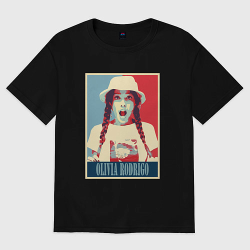 Женская футболка оверсайз Olivia Rodrigo / Черный – фото 1