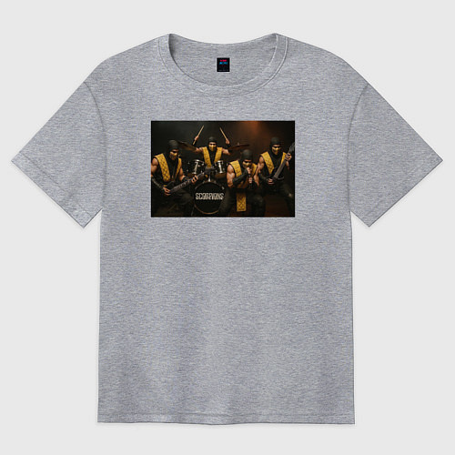 Женская футболка оверсайз Sorpions Mortal Kombat / Меланж – фото 1