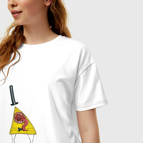 Женская футболка оверсайз Билл Шифр / Белый – фото 3