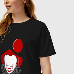 Футболка оверсайз женская We all float, цвет: черный — фото 2