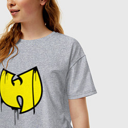 Футболка оверсайз женская Wu-Tang style, цвет: меланж — фото 2
