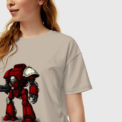 Футболка оверсайз женская Боевой титан империи, цвет: миндальный — фото 2