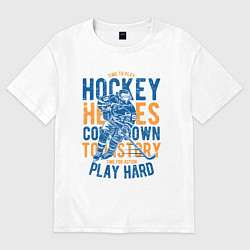 Женская футболка оверсайз Хоккеист