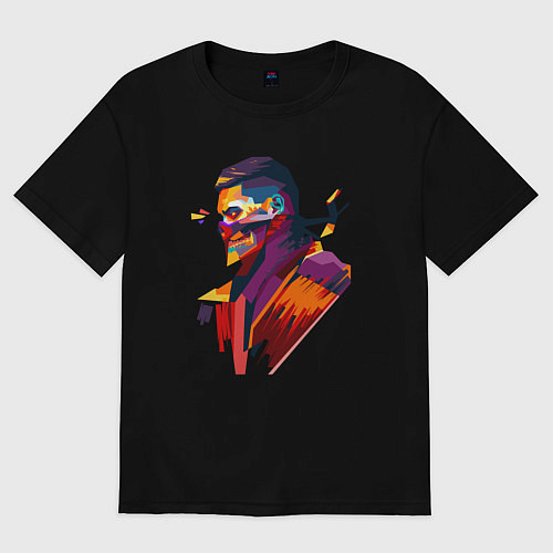 Женская футболка оверсайз Джонни Кейдж / Черный – фото 1