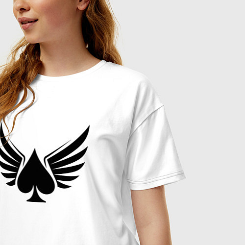 Женская футболка оверсайз Крылатые пики / Белый – фото 3