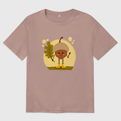 Женская футболка оверсайз Малыш желудь