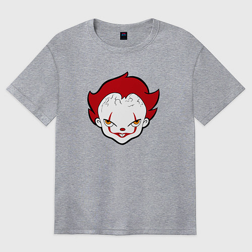 Женская футболка оверсайз Малыш Пеннивайз / Меланж – фото 1