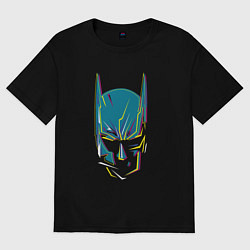 Футболка оверсайз женская Bat mask, цвет: черный