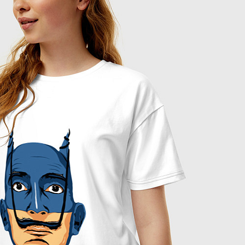 Женская футболка оверсайз Batman Dali / Белый – фото 3