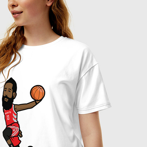 Женская футболка оверсайз Harden fly / Белый – фото 3