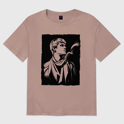 Женская футболка оверсайз Есенин в стиле стрит-арт / Пыльно-розовый – фото 1