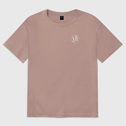 Футболка оверсайз женская Христос воскресе белый узор, цвет: пыльно-розовый