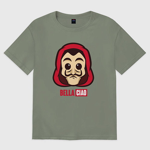 Женская футболка оверсайз Bella ciao man / Авокадо – фото 1